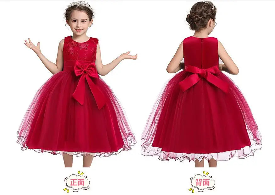 Elegantes Prinzessinnenkleid für Mädchen – Sommerliches Ballkleid für Hochzeit, Party & festliche Anlässe (Größe 100–160 / 3–10 Jahre)