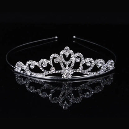 Kristall-Tiara für Hochzeit & Ball – Silberne Krone mit Strass für Mädchen & Frauen
