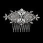 Silberner Haarkamm mit Perlen & Strass – Handgefertigtes elegantes Haarschmuck-Accessoire für Damen & Bräute