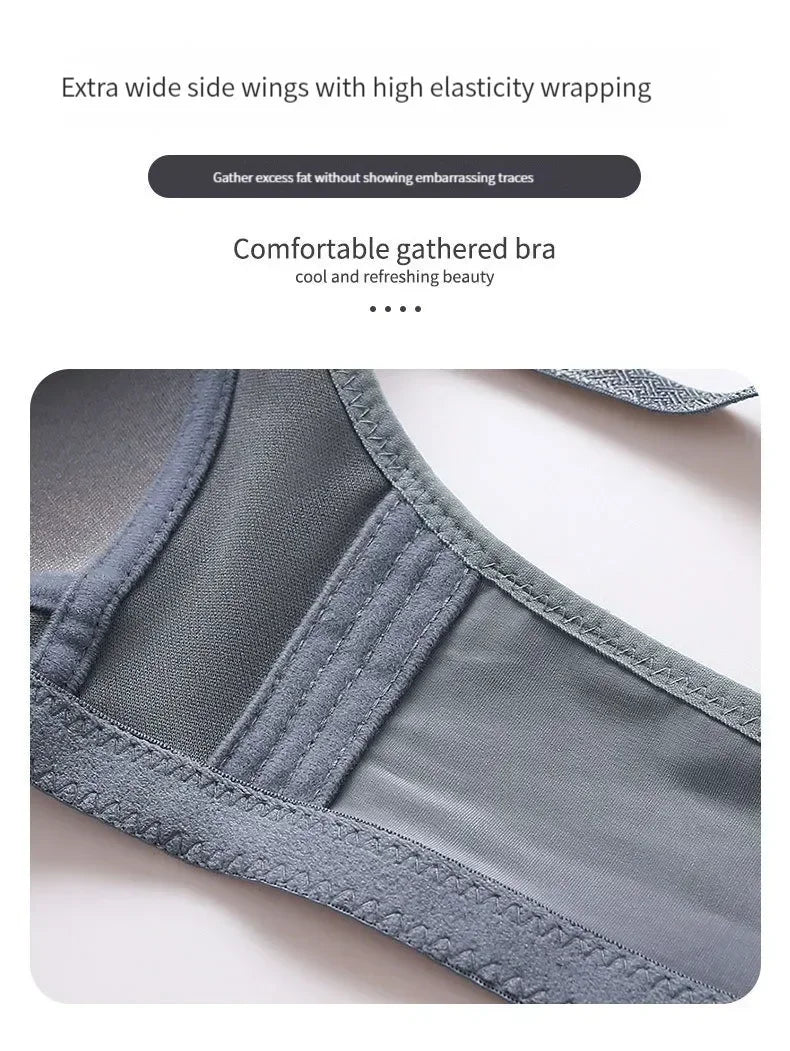 Push-Up BH ohne Bügel – BC-Cup mit seitlicher Stütze, 3 Haken, Damen Unterwäsche für mittleres Alter & Seniorinnen