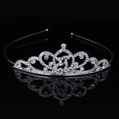 Kristall-Tiara für Hochzeit & Ball – Silberne Krone mit Strass für Mädchen & Frauen