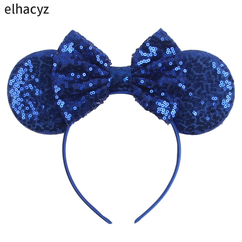 2025 Disney Minnie Maus Haarreif mit Stickerei & Pailletten – Party-Accessoire für Kinder & Erwachsene