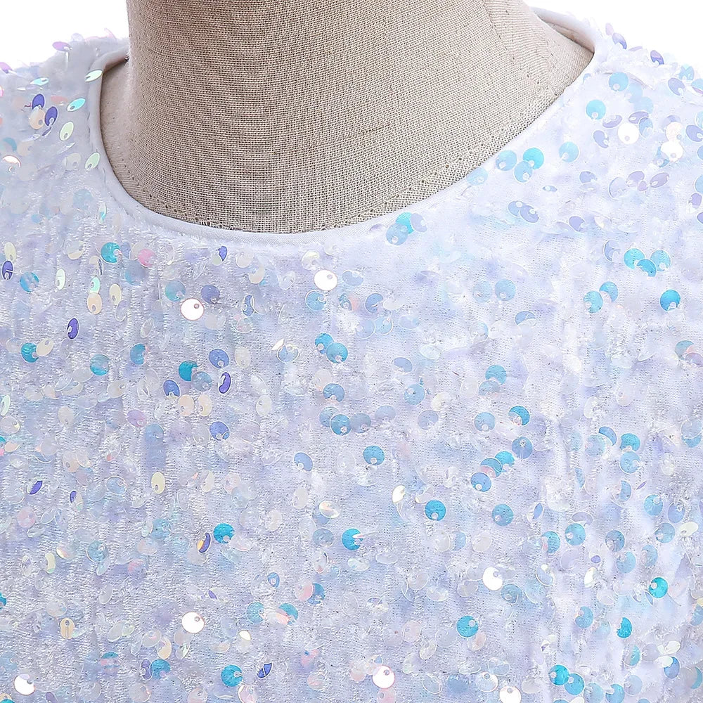 Elegantes Prinzessinnenkleid für Mädchen mit Pailletten & Tüll – Festliches Kleid für Auftritte, Feiern & besondere Anlässe