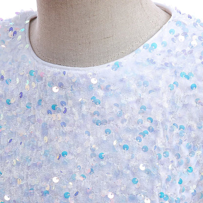 Elegantes Prinzessinnenkleid für Mädchen mit Pailletten & Tüll – Festliches Kleid für Auftritte, Feiern & besondere Anlässe