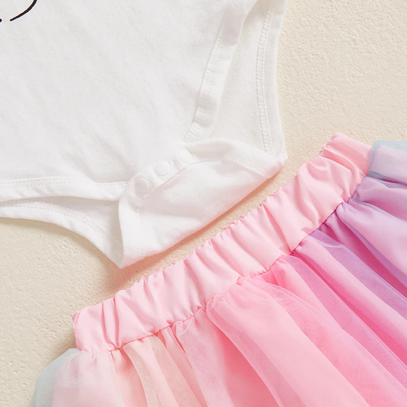 Süßes Baby-Osteroutfit für Mädchen – 3-teilig: Häschen-Body mit Tüllrock & Haarband mit Ohren (0–18 Monate)