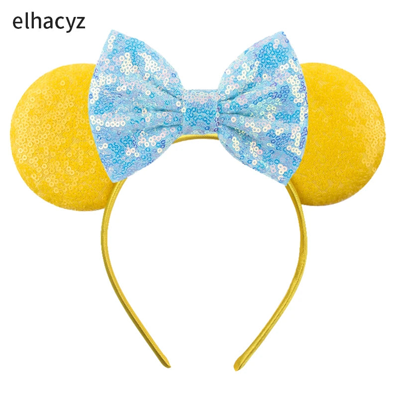 2025 Disney Minnie Maus Haarreif mit Stickerei & Pailletten – Party-Accessoire für Kinder & Erwachsene