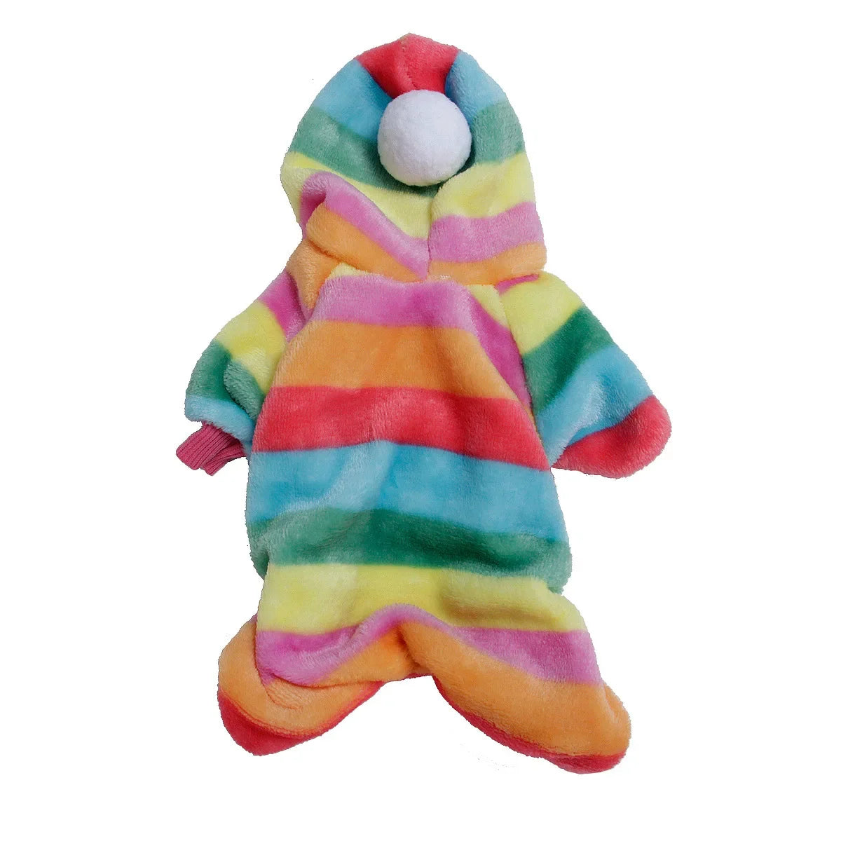 Weiche Flanell-Hundepyjama mit Streifen – Warmes Vierbeiniges Haustierkostüm für Herbst & Winter