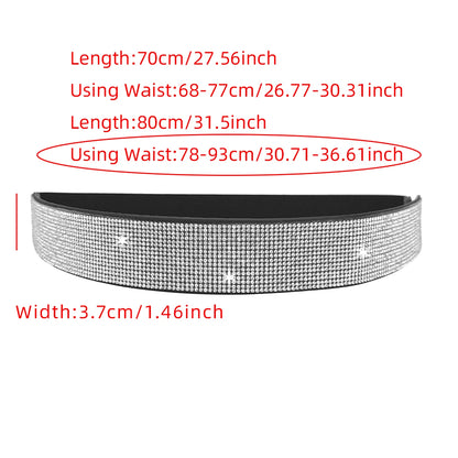 Exklusiver Damen-Gürtel mit Strass – Elastischer Modestretch-Gürtel für Kleider & festliche Anlässe