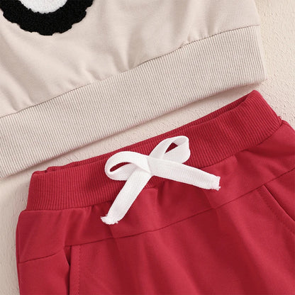 Jungen-Set für Frühling & Herbst – 2-teilig: Sweatshirt mit Traktor-Stickerei & einfarbige Hose – von Lioraitiin (0–3 Jahre)