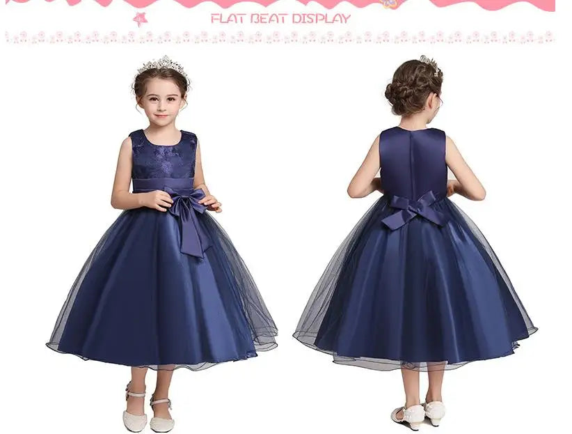 Elegantes Prinzessinnenkleid für Mädchen – Sommerliches Ballkleid für Hochzeit, Party & festliche Anlässe (Größe 100–160 / 3–10 Jahre)