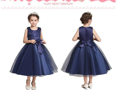 Elegantes Prinzessinnenkleid für Mädchen – Sommerliches Ballkleid für Hochzeit, Party & festliche Anlässe (Größe 100–160 / 3–10 Jahre)