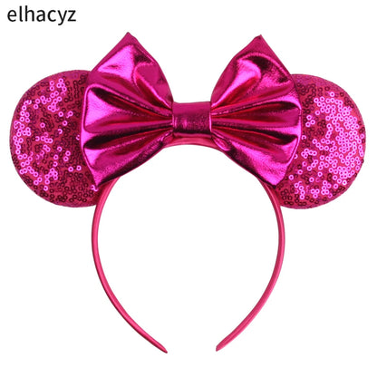 2025 Disney Minnie Maus Haarreif mit Stickerei & Pailletten – Party-Accessoire für Kinder & Erwachsene