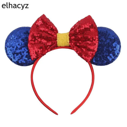 2025 Disney Minnie Maus Haarreif mit Stickerei & Pailletten – Party-Accessoire für Kinder & Erwachsene