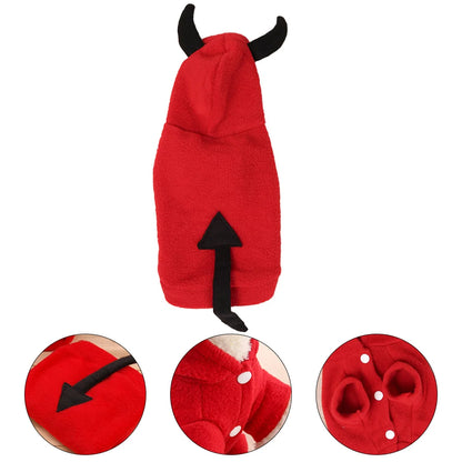 Haustier Verkleidung – Halloween & Geburtstags-Kostüm für Hunde – Warmes Fleece-Outfit für Herbst & Winter