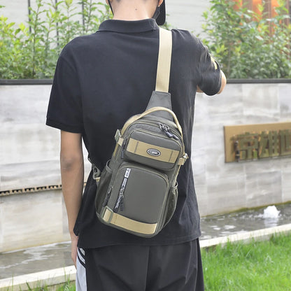 Große Herren Gürteltasche / Crossbody Bag – Leichte Oxford Brusttasche mit hoher Kapazität – Schultertasche für Alltag & Freizeit