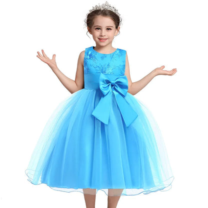 Elegantes Prinzessinnenkleid für Mädchen – Sommerliches Ballkleid für Hochzeit, Party & festliche Anlässe (Größe 100–160 / 3–10 Jahre)