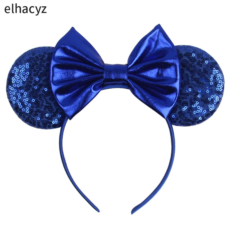 2025 Disney Minnie Maus Haarreif mit Stickerei & Pailletten – Party-Accessoire für Kinder & Erwachsene