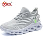 YRZL Herren Sportsneaker – Atmungsaktive Mesh-Jogging Schuhe | Leichte Outdoor-Laufschuhe in Schwarz mit Stoßdämpfung