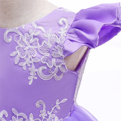 Elegantes Weihnachtskleid für Mädchen – Rückenfreies Prinzessinnenkleid mit Schleife – Festliches Ballkleid für Gala, Geburtstag & Hochzeit (Grün)