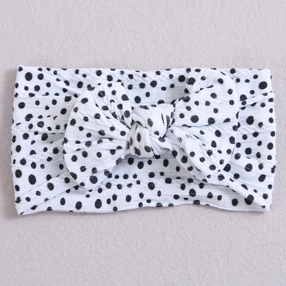 Baby Stirnband mit Schleife – Weiches Haarband für Neugeborene & Kleinkinder | Kinder Haaraccessoire mit Print
