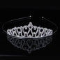 Kristall-Tiara für Hochzeit & Ball – Silberne Krone mit Strass für Mädchen & Frauen