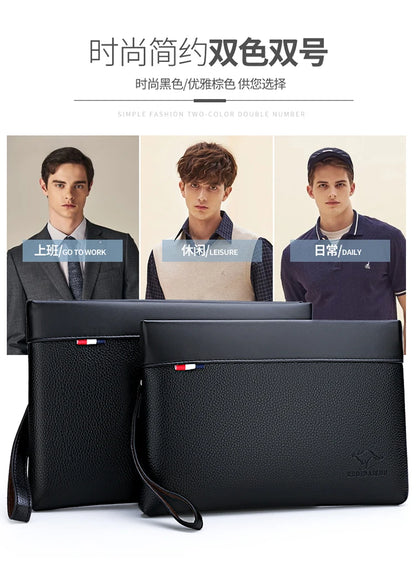 Herren Clutch Tasche – Elegante Business-Handtasche aus weichem PU-Leder – Stylische Freizeit- und Gürteltasche