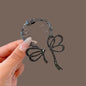 Elegante Haarkralle mit Blumen-Quaste – Schmetterling, Strass & Perlen – Haarclip für Damen | Dutt- & Zopfhalter Accessoire