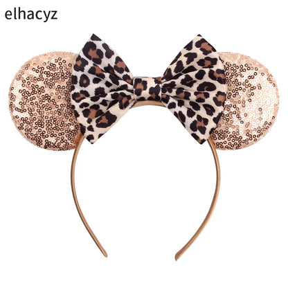 2025 Disney Minnie Maus Haarreif mit Stickerei & Pailletten – Party-Accessoire für Kinder & Erwachsene