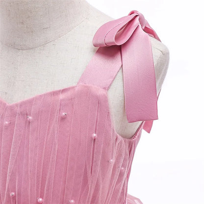 Elegantes Weihnachtskleid für Mädchen – Rückenfreies Prinzessinnenkleid mit Schleife – Festliches Ballkleid für Gala, Geburtstag & Hochzeit (Grün)