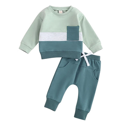 2-teiliges Baby-Set für Herbst – Baumwollpullover mit Regenbogen-Print & Hose – Outfit für Jungen & Mädchen (0–3 Jahre)