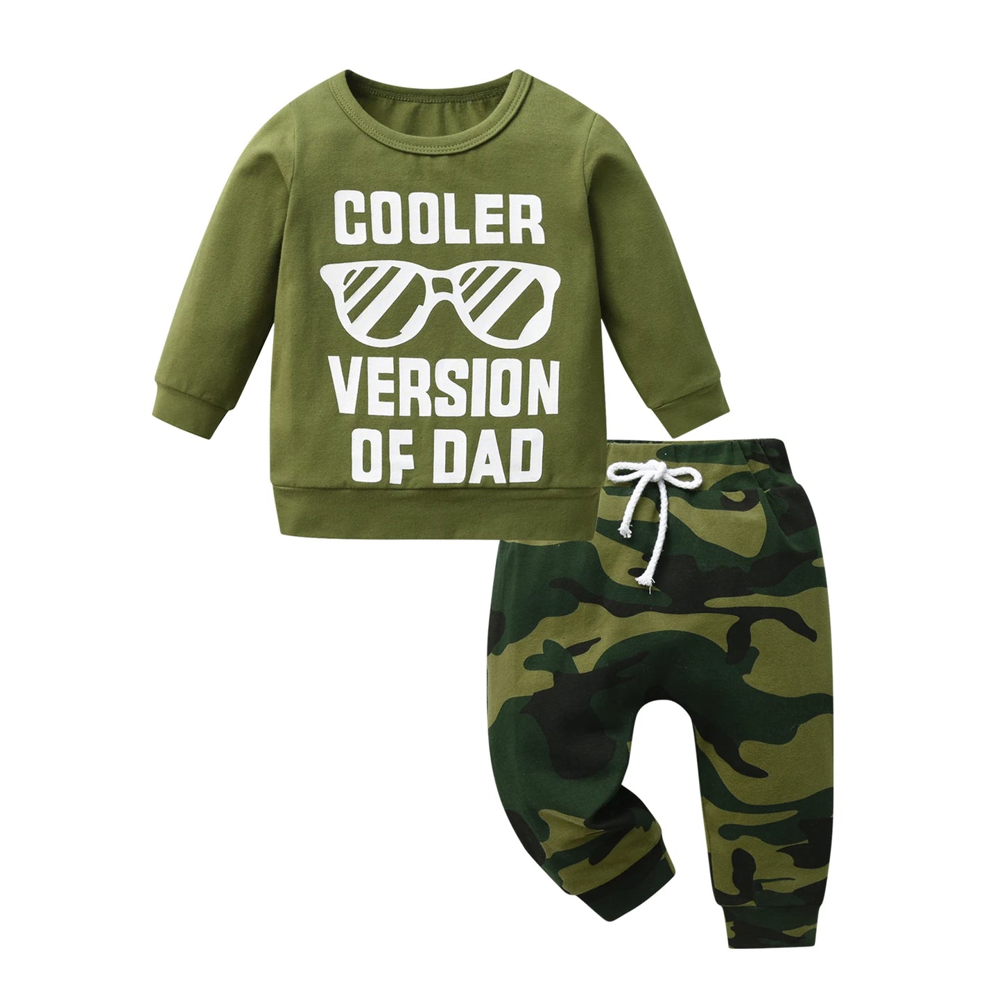 2-teiliges Baby-Set für Herbst – Langarm-Shirt mit Schriftzug & Hose – Unisex Baumwoll-Outfit für Neugeborene & Kleinkinder (0–24 Monate)