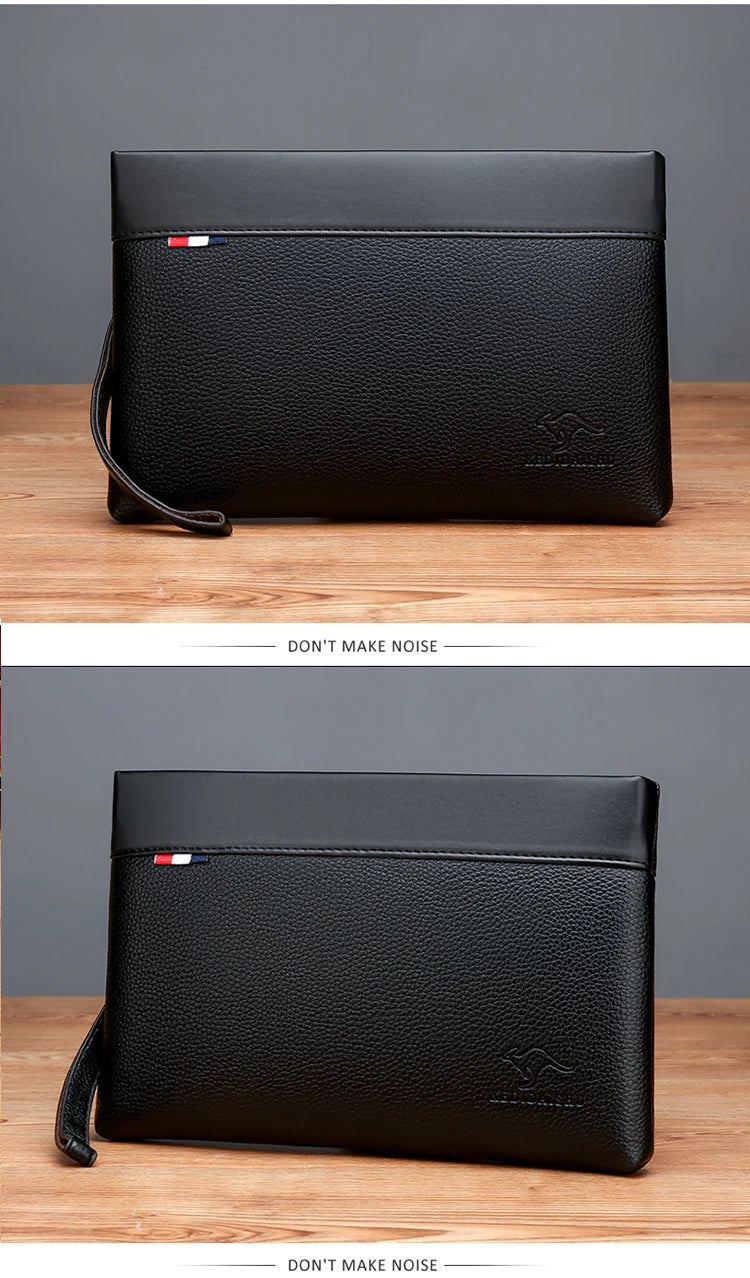 Herren Clutch Tasche – Elegante Business-Handtasche aus weichem PU-Leder – Stylische Freizeit- und Gürteltasche
