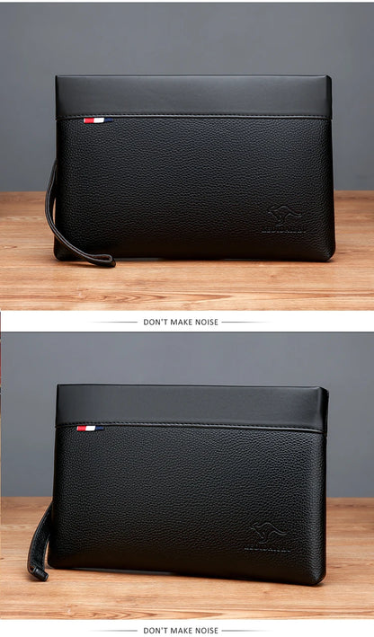 Herren Clutch Tasche – Elegante Business-Handtasche aus weichem PU-Leder – Stylische Freizeit- und Gürteltasche