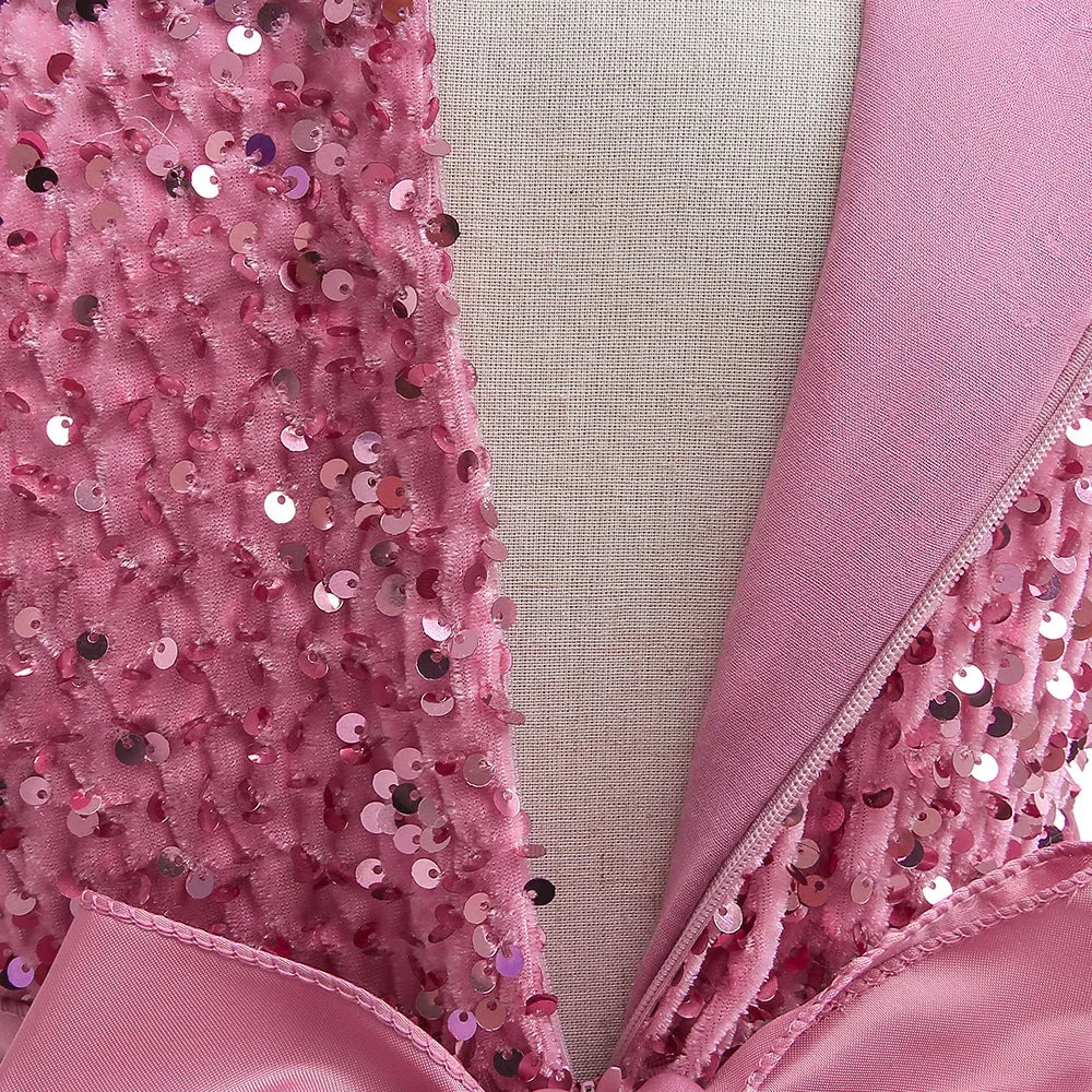 Elegantes Prinzessinnenkleid für Mädchen mit Pailletten & Tüll – Festliches Kleid für Auftritte, Feiern & besondere Anlässe