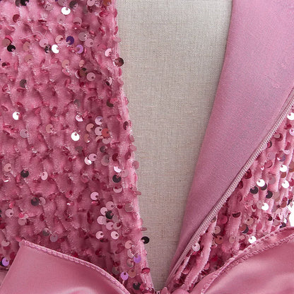 Elegantes Prinzessinnenkleid für Mädchen mit Pailletten & Tüll – Festliches Kleid für Auftritte, Feiern & besondere Anlässe