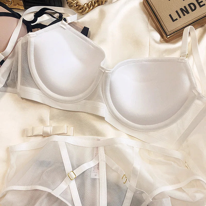 Sexy Push-Up-BH Set mit Bandage & Spitze – CD-Cup, Plus Size, Plunge-Stil