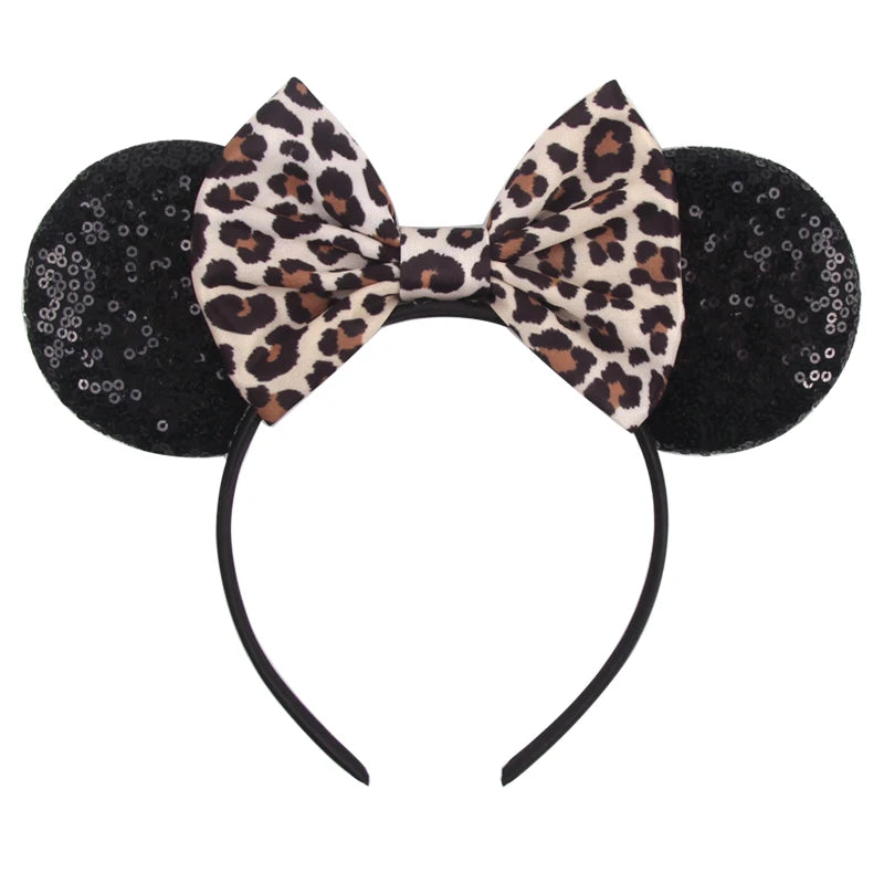 2025 Disney Minnie Maus Haarreif mit Stickerei & Pailletten – Party-Accessoire für Kinder & Erwachsene