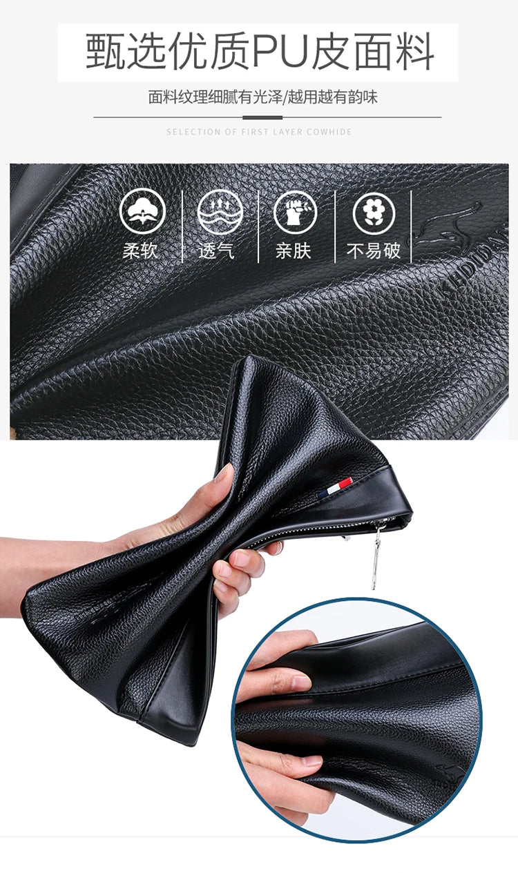 Herren Clutch Tasche – Elegante Business-Handtasche aus weichem PU-Leder – Stylische Freizeit- und Gürteltasche