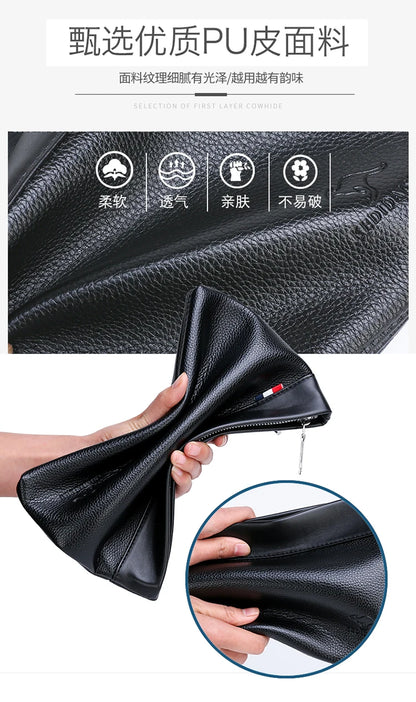 Herren Clutch Tasche – Elegante Business-Handtasche aus weichem PU-Leder – Stylische Freizeit- und Gürteltasche
