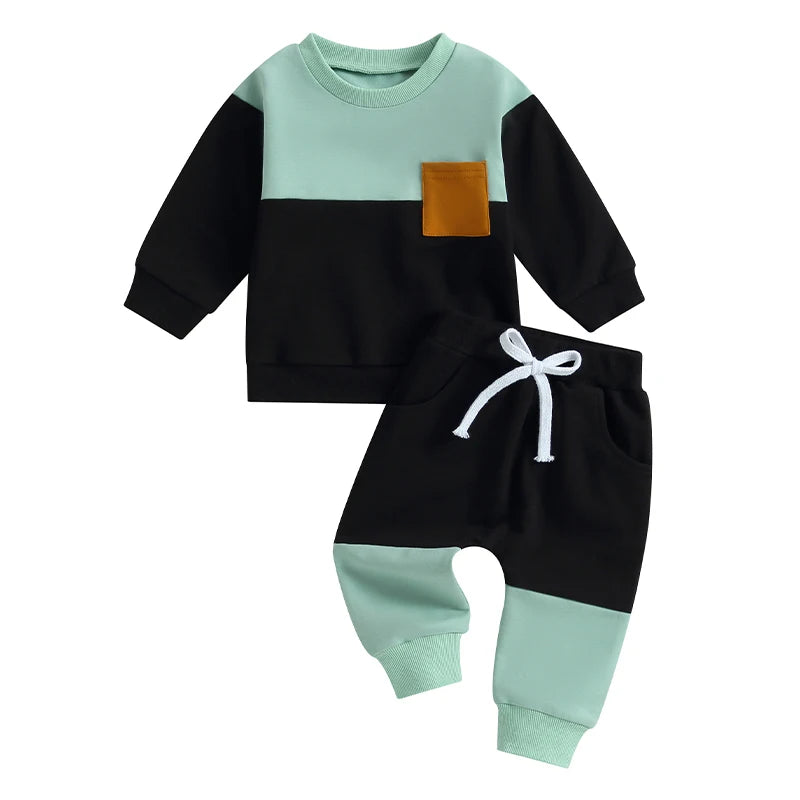 2-teiliges Baby-Set für Herbst – Baumwollpullover mit Regenbogen-Print & Hose – Outfit für Jungen & Mädchen (0–3 Jahre)
