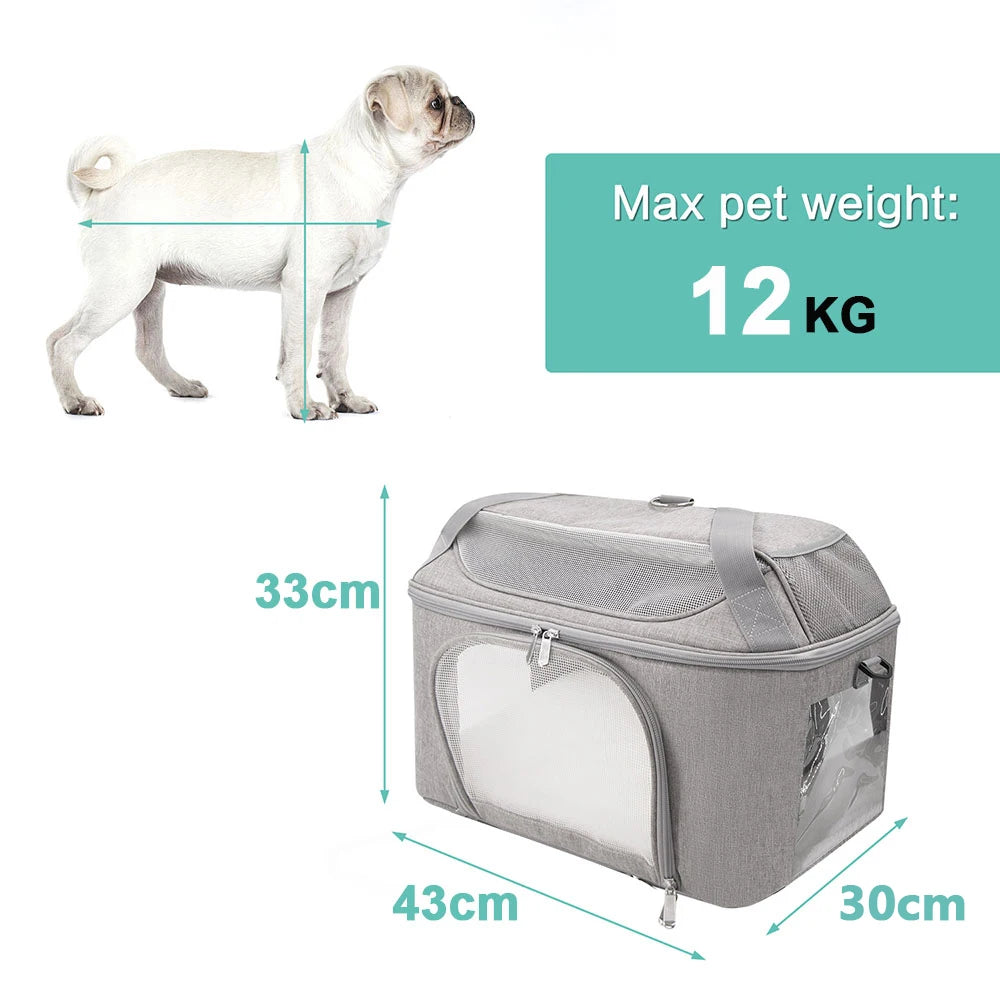 Atmungsaktiver Hunde-Rucksack – Tragbare & Faltbare Transporttasche für kleine Hunde & Katzen – Airline-Zulassung für Reisen