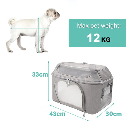 Atmungsaktiver Hunde-Rucksack – Tragbare & Faltbare Transporttasche für kleine Hunde & Katzen – Airline-Zulassung für Reisen