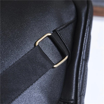 Damen Rucksack – Stylischer Eulen-Rucksack aus schwarzem PU-Leder mit Applikationen – Trendiger Begleiter für Alltag & Freizeit