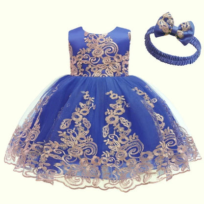 Sommerliches Prinzessinnenkleid für Mädchen – Ärmellos mit Rückenschleife & Pailletten – Festliches Kleid für Hochzeit, Party & Geburtstag