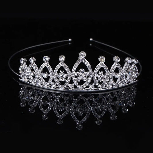 Kristall-Tiara für Hochzeit & Ball – Silberne Krone mit Strass für Mädchen & Frauen