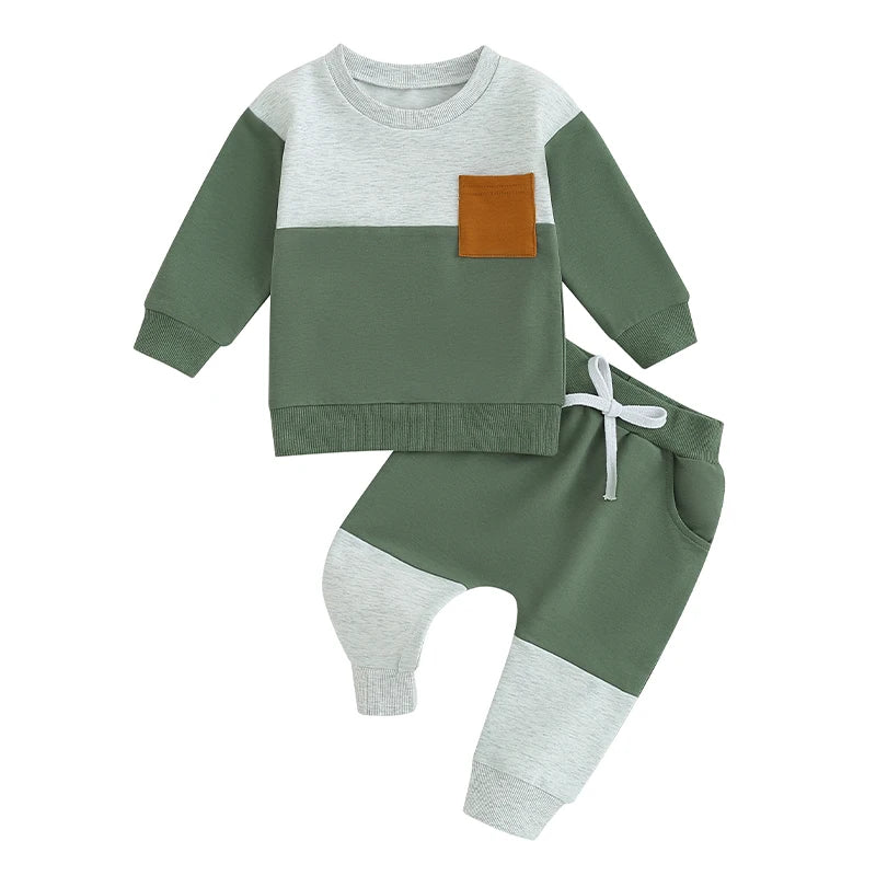 2-teiliges Baby-Set für Herbst – Baumwollpullover mit Regenbogen-Print & Hose – Outfit für Jungen & Mädchen (0–3 Jahre)