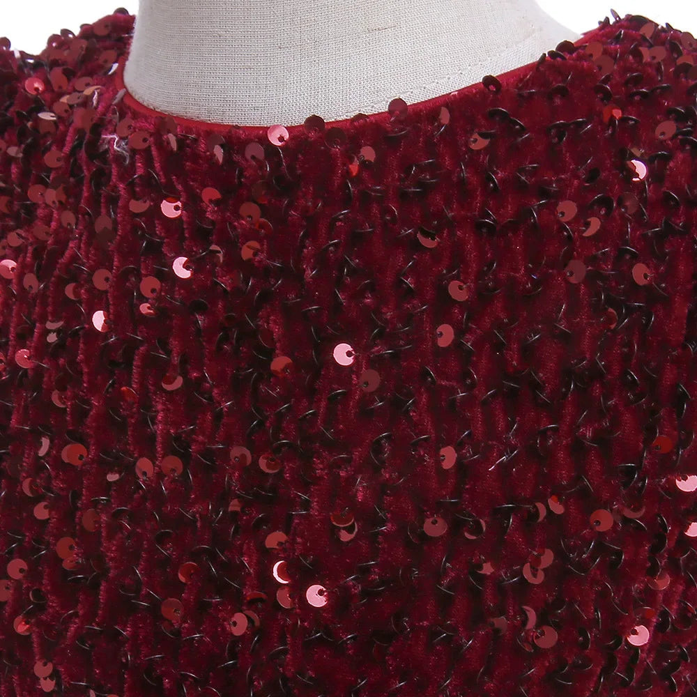 Elegantes Prinzessinnenkleid für Mädchen mit Pailletten & Tüll – Festliches Kleid für Auftritte, Feiern & besondere Anlässe