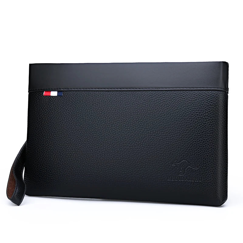 Herren Clutch Tasche – Elegante Business-Handtasche aus weichem PU-Leder – Stylische Freizeit- und Gürteltasche