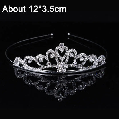 Kristall-Tiara für Hochzeit & Ball – Silberne Krone mit Strass für Mädchen & Frauen