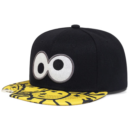 Unisex Baseballcap mit Eye & Pizza Stickerei – Verstellbare Hip-Hop Mütze für Frühling & Herbst | Casual Streetwear